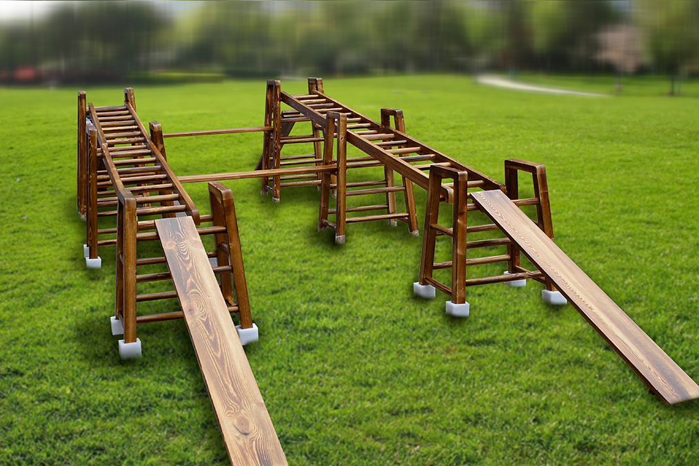 幼儿园户外大型碳化攀爬梯子组合