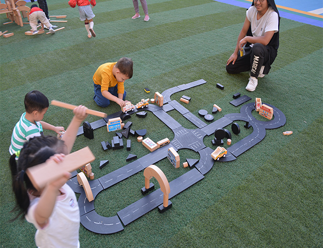 幼儿园建构区积木户外大型单元积木黑板积木儿童益智拼装材料玩具