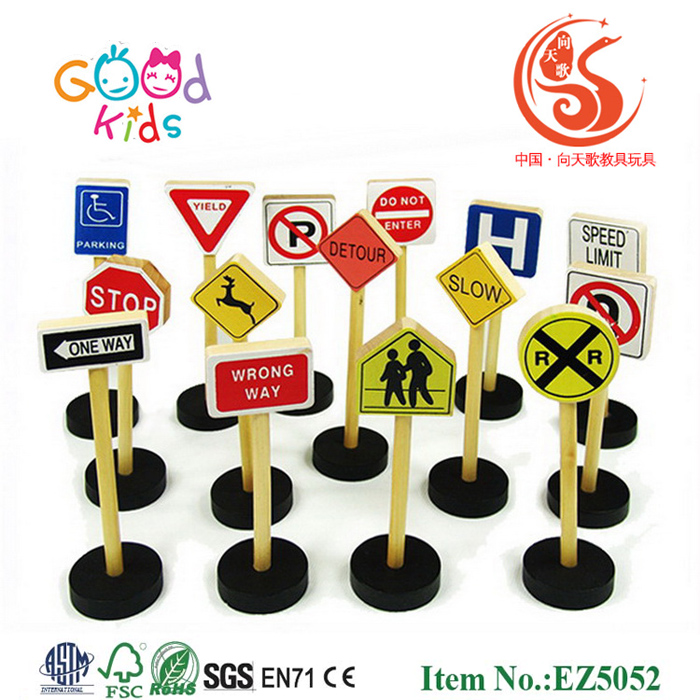 Wooden Toys In Bulk Mini Toy Road Signs