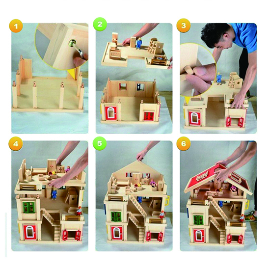 木制娃娃屋 过家家玩具别墅 厂家直销儿童大型玩具屋 木制玩具
